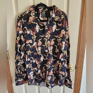 Guess Men's Floral Button Up Shirt Size XXL.